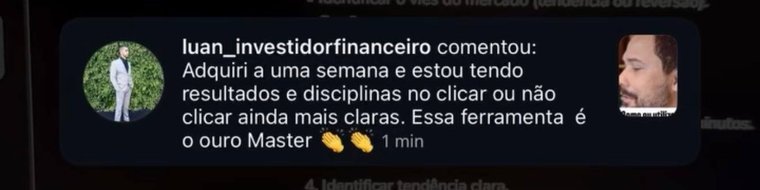 Comentário de Instagram de luan_investidorfinanceiro sobre a Shark Map AI